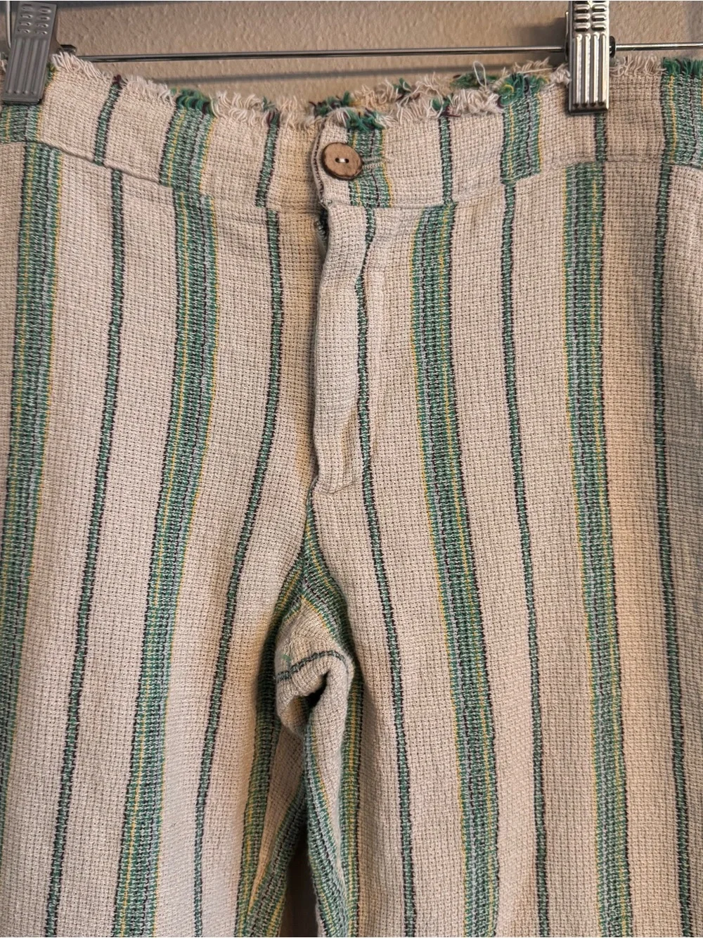 ZARA Boho Linen Beth‎ Stripe Pants